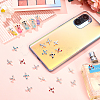 36Pcs 6 Styles Cross Alloy Rhinestone Cabochons MRMJ-CP0001-30S-4