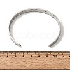201 Stainless Steel Open Cuff Bangles for Women BJEW-Z162-01P-5