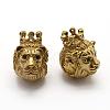 Brass with Cubic Zirconia European Beads KK-G309-03-1