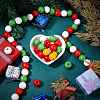 300Pcs 3 Colors Painted Natural Wood Beads WOOD-SZ0001-05-6