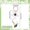 Leather and Alloy Keychain HJEW-WH20022-04A-01-2