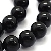 Natural Black Tourmaline Beads Strands G-G763-01-6mm-A-3