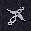 Tarnish Resistant 201 Stainless Steel 2-Loop Link Pendants STAS-Q201-JN332-1-1