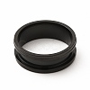 201 Stainless Steel Grooved Finger Ring Settings STAS-P323-10EB-2