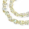 Electroplate Transparent Glass Beads Strands EGLA-N006-028-A03-3
