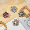 4Pcs 4 Colors Rhinestone with PU Leather Iron/Sew on Appliques DIY-FH0006-99-5