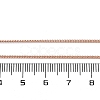 1mm Rack Plating Brass Curb Chain Necklaces for Women Men MAK-L044-26RG-5