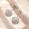 Cherry Brass Micro Pave Cubic Zirconia Stud Earrings EJEW-M077-12P-01-5