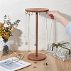 Round Wooden Necklace Display Stands ODIS-WH0030-278-4