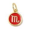 Real 18K Gold Plated Brass Enamel Charms KK-L216-001G-F03-1
