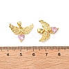 Brass Micro Pave Cubic Zirconia Pendants KK-G533-25G-02-3