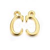 Golden Plated Alloy Letter Pendants X-PALLOY-J718-01G-C-1