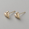 Brass Studs Earring Findings KK-WH0109-13G-1