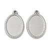 304 Stainless Steel Pendant Cabochon Settings STAS-D127-18B-P-1