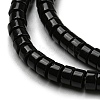 Natural Black Stone Beads Strands G-F631-A14-01-3