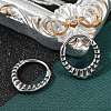 316 Surgical Stainless Steel Hoop Earrings EJEW-G416-29AS-2