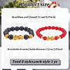 ANATTASOUL 8Pcs 8 Styles Resin Imitation Gemstone & Alloy Pixiu Beaded Stretch Bracelets Set BJEW-AN0001-41-7