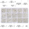 Alloy Lobster Claw Clasps & Iron Bead Tips & Eye Pin & Bead Caps & Spacer Beads & Open Jump Rings Findings Kits FIND-YW0008-89-2