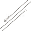 1mm Rack Plating Brass Curb Chain Necklaces for Women Men MAK-L044-26P-4