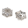 Brass Micro Pave Cubic Zirconia Bead Caps CU-CBA6E4E-03P-2
