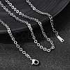 12Pcs 2.8MM 304 Stainless Steel Textured Cable Chain Necklaces for Men Women NJEW-H093-18P-03-1