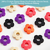20Pcs 5 Colors Food Grade Eco-Friendly Silicone Beads SIL-NB0001-14B-4