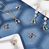10Pcs 5 Colors Brass Enamel Pendants KK-NB0001-49G-2