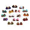 Resin & Walnut Wood Stud Earring Findings MAK-N032-023A-1