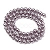Electroplated Shell Pearl Beads Strands X-BSHE-G041-6mm-02-2