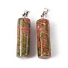 Natural Unakite Pendants G-E135-02P-05-2