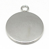 Tarnish Resistant 304 Stainless Steel Pendant Cabochon Settings LS-STAS-T008-130-3