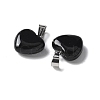 Natural Black Agate Pendants G-I311-A16-01-2