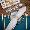 24Pcs 4 Style Alloy Napkin Rings and Plastic Rhinestone with Polyester Napkin Holder Adornment AJEW-AR0001-16-2