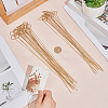 40Pcs 2 Styles Ring & Heart Shaped Steel Wire Name Card Clip Holder AJEW-CN0006-48-3