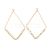 Brass Open Back Bezel Pendants KK-O144-26G-1