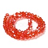 Transparent Electroplate Glass Beads Strands GLAA-F029-4mm-A14-2