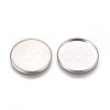 Non-Tarnish 304 Stainless Steel Plain Edge Bezel Cups X-STAS-E460-10P-25mm-1