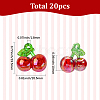 20Pcs Electroplated Transparent Acrylic Pendants FIND-SC0020-66-2