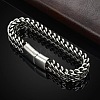 Punk Style 304 Stainless Steel Curb Chain Bracelets for Men WGFAED6-01-4