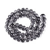 Crackle Transparent Glass Beads Strands GLAA-N074-02B-06-3