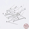 925 Sterling Silver Head Pins STER-F036-20S-1.5x20-3