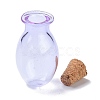 Oval Glass Cork Bottles Ornament AJEW-O032-03H-3