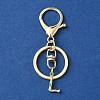 Alloy Initial Letter Charm Keychains KEYC-YW00006-12-1