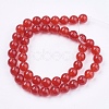 Natural White Jade Bead Strands X-G-R165-8mm-15-2