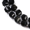 Natural Golden Sheen Obsidian Beads Strands G-B125-O03-01-4