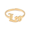 Ion Plating(IP) 304 Stainless Steel Constellation Open Cuff Ring for Women RJEW-C097-01G-02-2