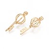 Brass Bead Cage Pendants KK-P115-07G-01-2