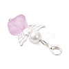 Heart Angel Acrylic & Glass Pendant Decorations HJEW-JM03557-4