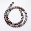 Frosted Natural Weathered Agate Beads Strands X-G-F367-8mm-07-2