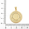 Rack Plating Brass Micro Pave Cubic Zirconia Pendants KK-E072-22G-3